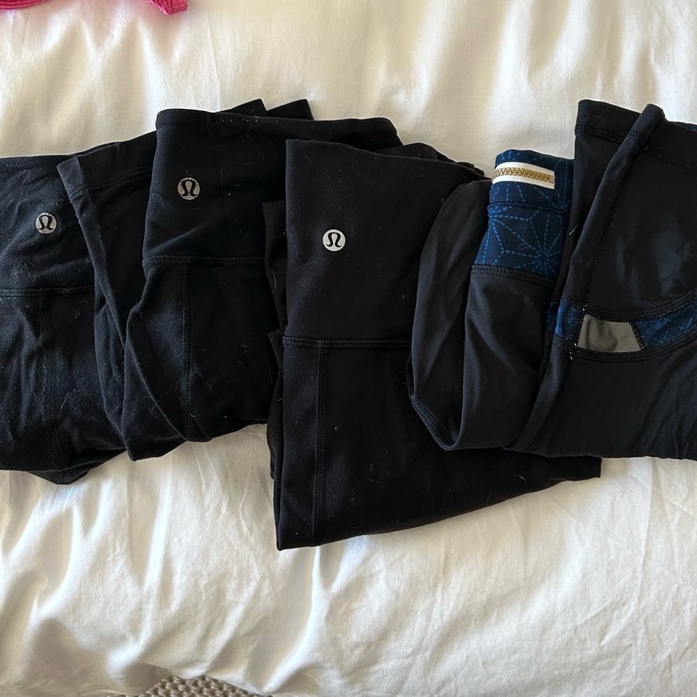 Bundle of Lululemon leggings, size 6